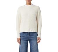 Comma Strickpullover aus Bouclé Damen Rundhals Langarm Gr. 40 creme-beige