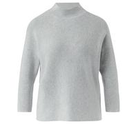 Strickpullover COMMA, Damen, Gr. 36, grau, Strick, Obermaterial: 80% Viskose, 20% Polyamid, unifarben, casual, regular fit taillenbedeckt, ohne Ausschnitt, 3/4-Ärmel Fledermausärmel gerader Abschluss,