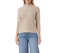Comma Strickpullover Damen Viskosemix Stehkragen 3/4-Arm Beige Größe 40
