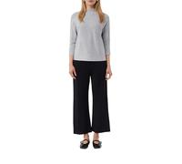 Comma Strickpullover mit Stehkragen Viskosemix 3/4-Arm Regular Fit taillenbedeckt Grau Gr. 44