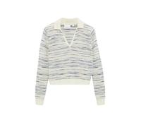 comma - Strickpullover beige/blau - Gr. - 32
