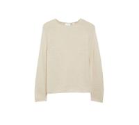 Strickpullover COMMA, Damen, Gr. 36, beige (almond), Strick, Obermaterial: 46% Polyamid, 27% Alpaka, 27% Wolle, bequem normal, U-Boot-Ausschnitt, Rollkante, Pullover Strickpullover, U-Bootausschnitt,