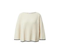 Strickpullover COMMA, Damen, Gr. 38, beige, Strick, Obermaterial: 100% Baumwolle, kontrastfarbene Details, unifarben, regular fit normal, U-Boot-Ausschnitt, kontrastfarben, Pullover Strickpullover, mi