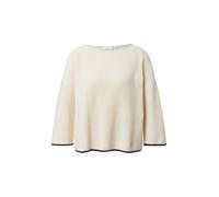 Strickpullover COMMA, Damen, Gr. 44, beige, Strick, Obermaterial: 100% Baumwolle, kontrastfarbene Details, unifarben, regular fit normal, U-Boot-Ausschnitt, kontrastfarben, Pullover Strickpullover, mi