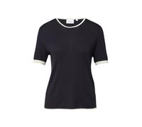 Comma Strickpullover Damen Gr. 38 Navy – 85% Viskose/15% Polyester, Rundhals, Halbarm