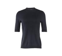 Kurzarmpullover COMMA Gr. 40, blau (navy) Damen Pullover (95012827-40) navy