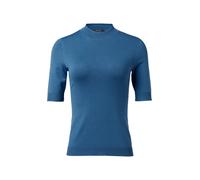 Kurzarmpullover COMMA Gr. 42, blau (mid blue) Damen Pullover (93483917-42) mid blue