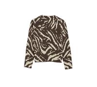 Comma Strickpullover Viskose-Mix Jacquard braun/beige Größe 44