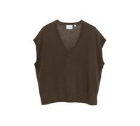 Pullunder COMMA, Damen, Gr. L, braun, Pullover Pullunder, mit V-Ausschnitt und Viskose-Leinen (71566606-L) braun