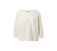 Comma Feinstrickpullover Viskose-Mix mit Schleifendetail Creme Größe 42