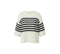 Gestreifter Feinstrickpullover mit dezentem Glitzergarn L creme|schwarz 2178186.04S1.L