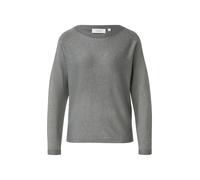 comma Strickpullover aus Viskose-Mix mit U-Boot-Ausschnitt in Anthrazit, Größe 34