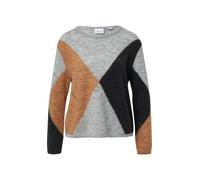Comma Strickpullover aus Alpakawollmix mit Rautenmuster