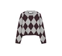 comma - Strickpullover grau/lila - Gr. - 42