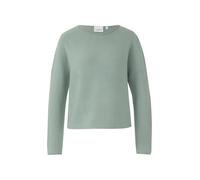 Strickpullover COMMA, Damen, Gr. 46, khaki, Strick, Obermaterial: 60% Baumwolle, 40% Polyester, unifarben, normal hüftbedeckend, Rundhals, Pullover Strickpullover, mit feinem Struktur-Muster (94341453