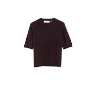 Strickpullover COMMA, Damen, Gr. 46, plum, Strick, Obermaterial: 100% Wolle, unifarben, normal hüftbedeckend, Rundhals, Bündchen, Pullover Strickpullover, Halbarm-Pullover aus Wolle / Rundhals (852822