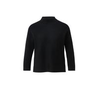comma Strickpullover aus Viskosemix mit Stehkragen 3/4-Arm Schwarz Größe 36
