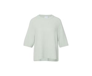 comma - Strickpullover mit verlängertem Kurzarm grün/blau - Gr. - S