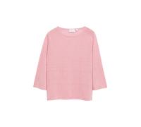 Comma Feinstrickpullover aus Leinenmix mit Dreiviertelarm Pink Größe 36