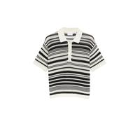 COMMA Regular Fit T-Shirt in Strick-Optik in Black, Größe 34