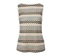 comma Stricktop aus Zick-Zack-Ajour mit Jerseyfutter beige 42