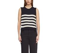 comma - Strickpullunder blau|creme - Gr. - 38