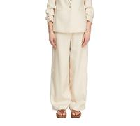 Strukturierte Wide-Leg-Hose aus Lyocellmix beige 42/LONG