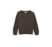 Sweatshirt COMMA, Damen, Gr. 40, braun, Sweatware, Obermaterial: 50% Polyester, 44% Viskose, 6% Elasthan, unifarben, regular fit hüftbedeckend, Rundhals, Sweatshirts Sweatshirt, im Layer-Look, Materia