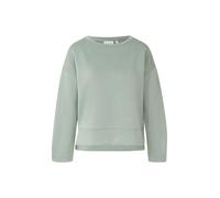 Comma Weiches Sweatshirt mit Faltendetail am Arm Grün Größe 46