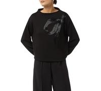 Comma Sweatshirt mit Stehkragen und Schmuckperlen