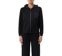 Comma Sweatjacke IDENTITY Fabricmix mit Brusttasche Damen Schwarz Größe 38