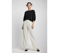 Sweatshirt COMMA, Damen, Gr. 40, grau (grau, schwarz), Sweatware, Obermaterial: 49% Polyester, 45% Viskose, 6% Elasthan, unifarben, casual, hüftlang, Rundhals, 3/4-Ärmel elastischer Bund, Sweatshirts,