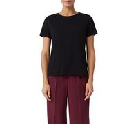 T-Shirt, Damen, Gr. 40, schwarz, Single Jersey, Obermaterial: 100% Baumwolle, COMMA CASUAL IDENTITY, unifarben, casual, regular fit normal, Rundhals, Kurzarm, Shirts, mit Rundhalsausschnitt, Regular F