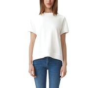 comma Casual Identity T-Shirt im unifarbenen Design in Weiss, Größe 36