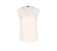 Blusenshirt COMMA, Damen, Gr. 42, beige, Web, Obermaterial: 93% Viskose, 7% Elasthan. Futter: 93% Viskose, 7% Elasthan, unifarben, regular fit hüftbedeckend, V-Ausschnitt, Shirts Blusenshirt, mit gesc