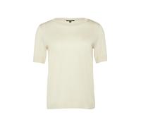 Comma T-Shirt aus Strickjersey mit Rippdetails Beige Größe 38