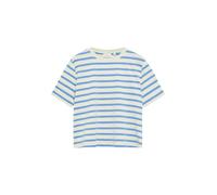 comma - T-Shirt blau|creme - Gr. - 46
