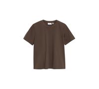 Comma Kurzarmshirt Damen Single Jersey 100% Baumwolle Rundhals Lässig Braun Gr. 40