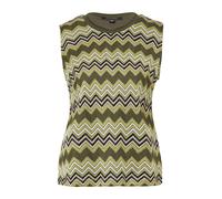 comma Stricktop mit Lochmuster in Gruen, Größe 42