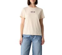 Comma T-Shirt London Relaxed Fit mit Frontprint Beige Größe 40 Damen