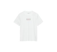 Comma T-Shirt mit Frontprint und Rundhalsausschnitt Weiß Größe 42