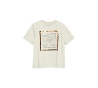 Comma T-Shirt mit Artwork Beige Größe 38