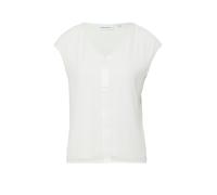 Blusenshirt COMMA, Damen, Gr. 40, ecru, Web, Obermaterial: 93% Viskose, 7% Elasthan, unifarben, normal hüftbedeckend, V-Ausschnitt, Shirts Blusenshirt, mit V-Ausschnitt, ärmellos (88905821-40) ecru