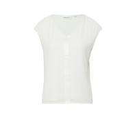 Blusenshirt COMMA, Damen, Gr. 46, weiß (ecru), Web, Obermaterial: 93% Viskose, 7% Elasthan, unifarben, normal hüftbedeckend, V-Ausschnitt, Shirts Blusenshirt, Sommer-Top mit V-Ausschnitt, ärmellos (88