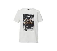 comma T-Shirt mit Motiv-Print und Rundhalsausschnitt in Weiss, Größe 34