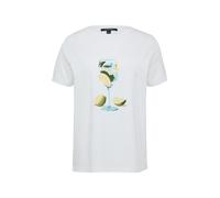 comma T-Shirt mit Motiv-Print in Offwhite, Größe 40