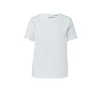 T-Shirt, Damen, Gr. 44, weiß, Single Jersey, Obermaterial: 100% Baumwolle, COMMA CASUAL IDENTITY, unifarben, casual, regular fit normal, Rundhals, Kurzarm, Shirts, mit Rundhalsausschnitt, Regular Fit