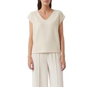 Comma Strukturiertes Jersey-T-Shirt mit V-Ausschnitt