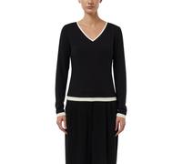 Langarm-Viskoseshirt in Layering-Optik schwarz 32
