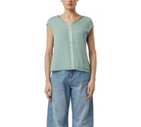 Kurzarmshirt COMMA, Damen, Gr. 46, mint, Single Jersey, Obermaterial: 93% Viskose, 7% Elasthan. Futter: 93% Viskose, 7% Elasthan, unifarben, tailliert hüftbedeckend, V-Ausschnitt, Shirts Kurzarmshirt,